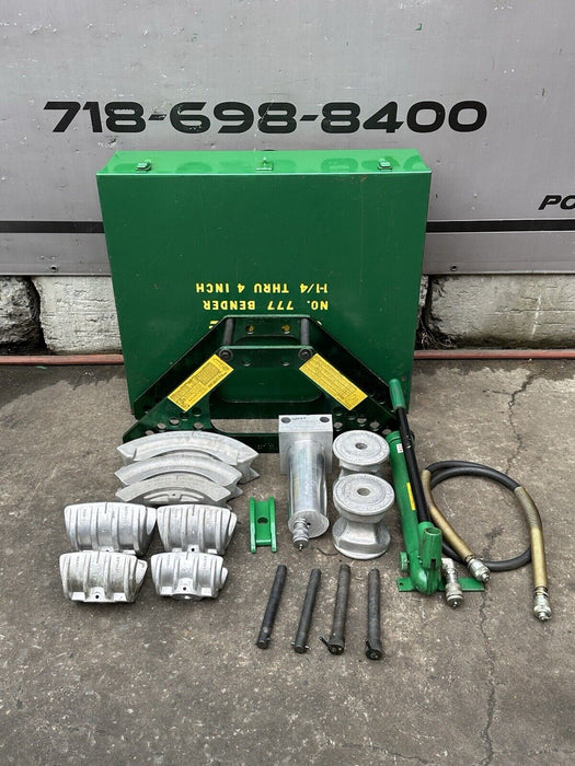 Greenlee 777 1/4 to 4 inch Rigid Hydraulic Pipe Conduit Bender Works Great