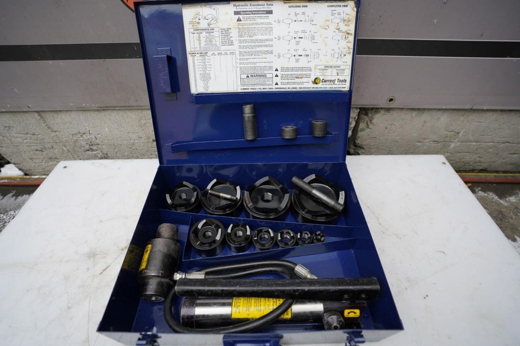 Current Tools Model # 154 1/2"- 4" Hydraulic Knock-Out Punch Die Set Greenlee 12