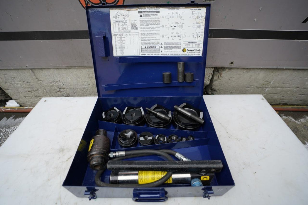 Current Tools Model # 154 1/2"- 4" Hydraulic Knock-Out Punch Die Set Greenlee 13