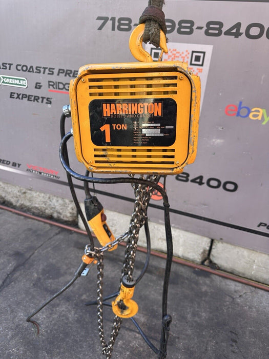 1 Ton Harrington NERO10SD Electric Chain Hoist, 230/460 Three Phase