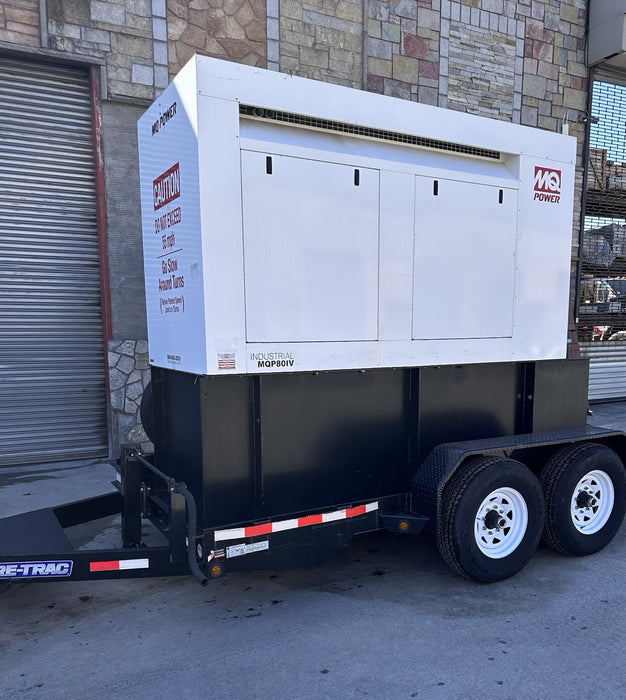 Multiquip MQ 80KW Towable Diesel Generator - 1207 Hrs MQP80IV 120/240 Runs Great