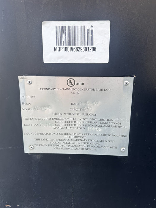 Multiquip MQ 100KW Towable Diesel Generator - MQP100IV 120/240 Only 95 Hrs 2007