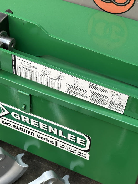 Greenlee 882 EMT Bender 1 1/4 1 1/2 2 inch Hydraulic pump Excellent Shape #2