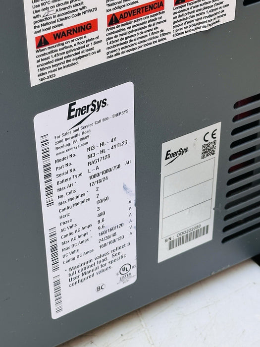 Enersys Nexsys+ Charger NI3-HL-4Y  480V AC 24/36/48V DC  #2