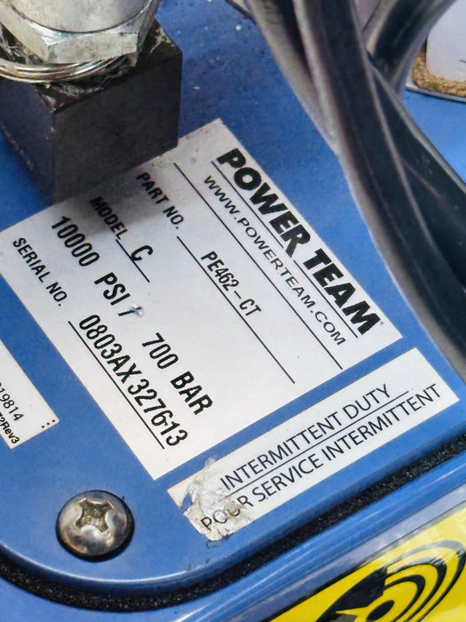 SPX POWER TEAM PE462-CT ELECTRIC HYDRAULIC PUMP  10K PSI  CURRENT  TOOLS PUMP NW
