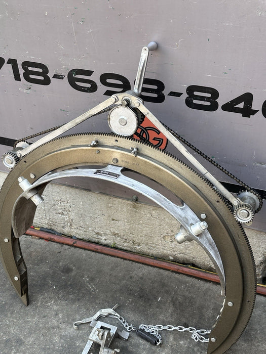 Mathey Dearman 4SA Pipe Beveling Machine 20-26 + Bridge, Dogs, Chain, Metal Case