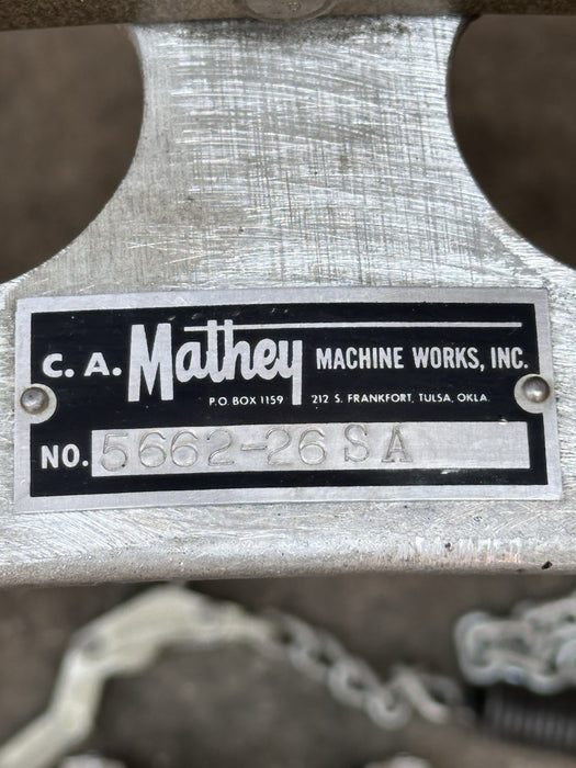 Mathey Dearman 4SA Pipe Beveling Machine 20-26 + Bridge, Dogs, Chain, Metal Case