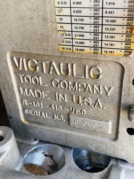 VICTAULIC VE416-FS Hydraulic Vic Roll Groover 2-16” Grooving Dies + Ridgid 300 ✅