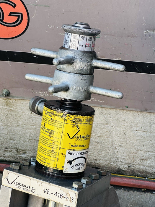 VICTAULIC VE416-FS Hydraulic Vic Roll Groover 2-16” Grooving Dies + Ridgid 300 ✅