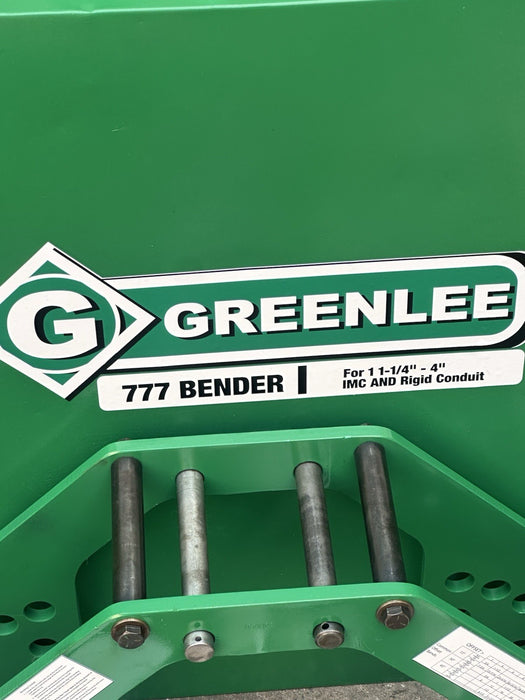 Greenlee 777 Hydraulic Bender 1-1/4”-4” W/ Electric Pump Rigid Conduit Refurb #5