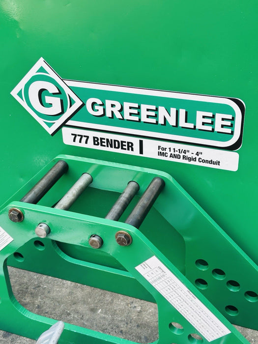 Greenlee 777 Hydraulic Bender 1-1/4”-4” W/ Electric Pump Rigid Conduit Refurb #5