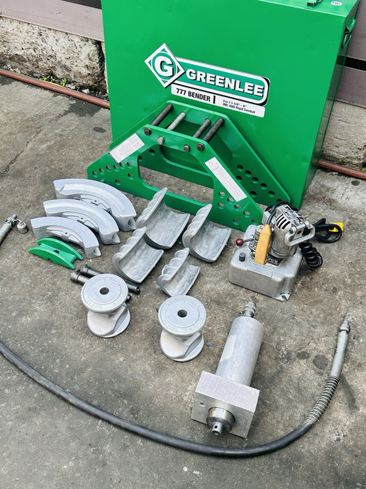 Greenlee 777 Hydraulic Bender 1-1/4”-4” W/ Electric Pump Rigid Conduit Refurb #5