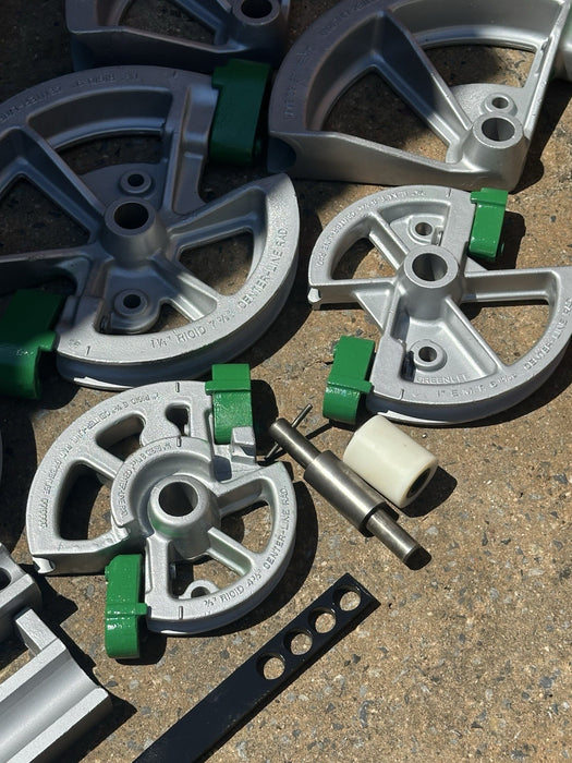 Greenlee 1818 Mechanical Pipe Bender 1/2"-2" RIGID EMT Conduit 6 Shoe Set + Box✅ bg12