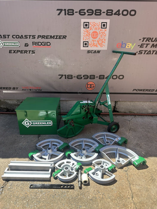 Greenlee 1818 Mechanical Pipe Bender 1/2"-2" RIGID EMT Conduit 6 Shoe Set + Box✅ bg12