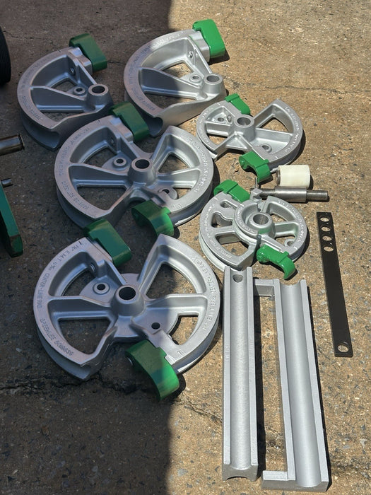 Greenlee 1818 Mechanical Pipe Bender 1/2"-2" RIGID EMT Conduit 6 Shoe Set + Box✅ bg12