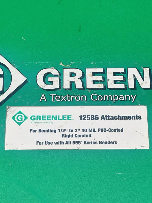 Greenlee 12586 PVC-Coated Rigid Shoe Group 1/2-2” for 555 Bender Series Mint #2