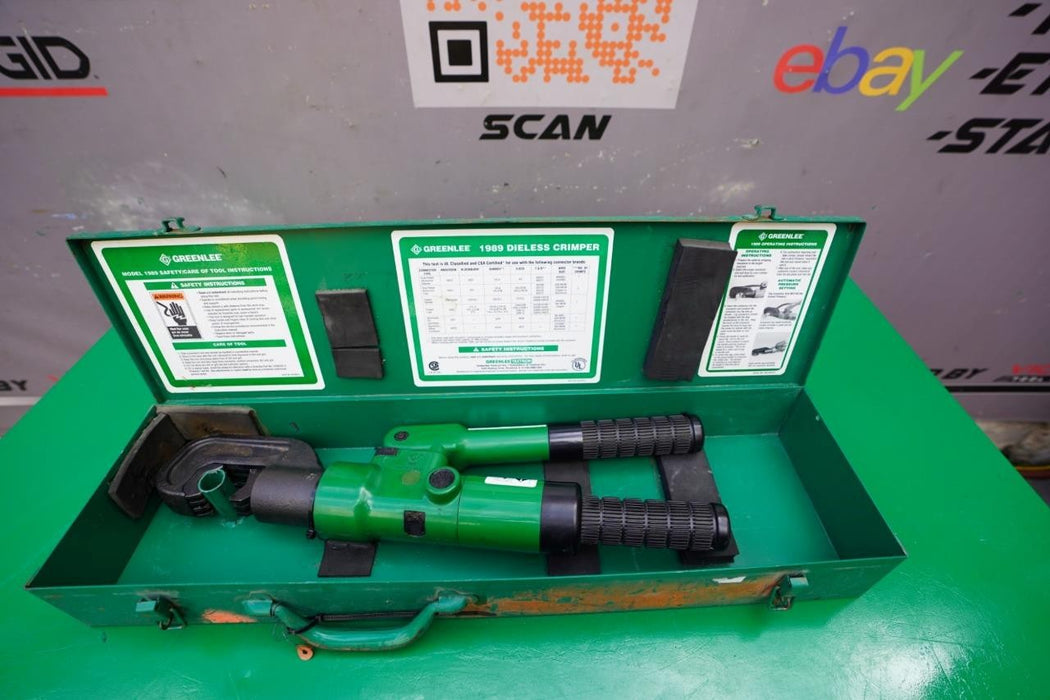 Greenlee 1989 Dieless Crimper Works Great