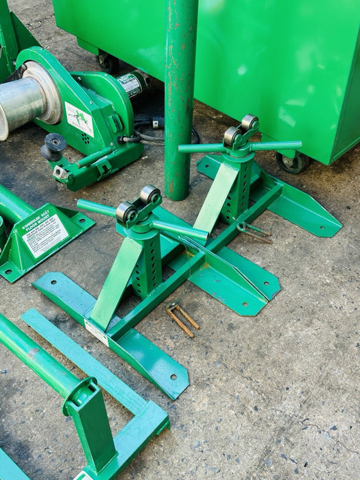 Greenlee 4000 lb 640 Wire Cable Tugger Puller, Late Model + Rope & Wire Stands!!