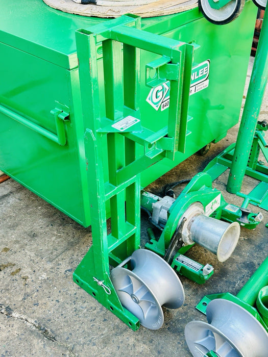 Greenlee 4000 lb 640 Wire Cable Tugger Puller, Late Model + Rope & Wire Stands!!