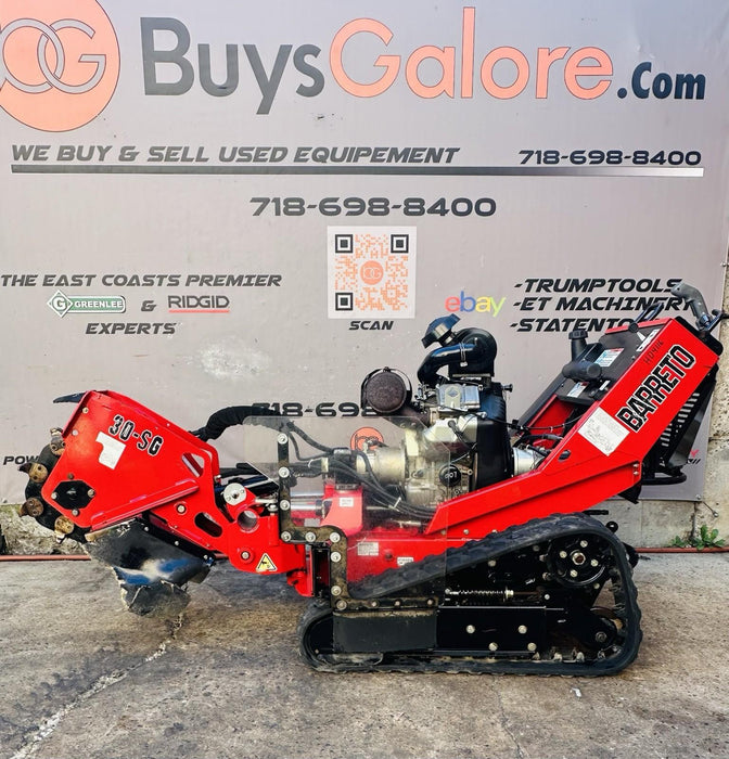 2018 Barreto 30SG Tracked Stump Grinder - Briggs Vanguard 31 HP Trailer Optional