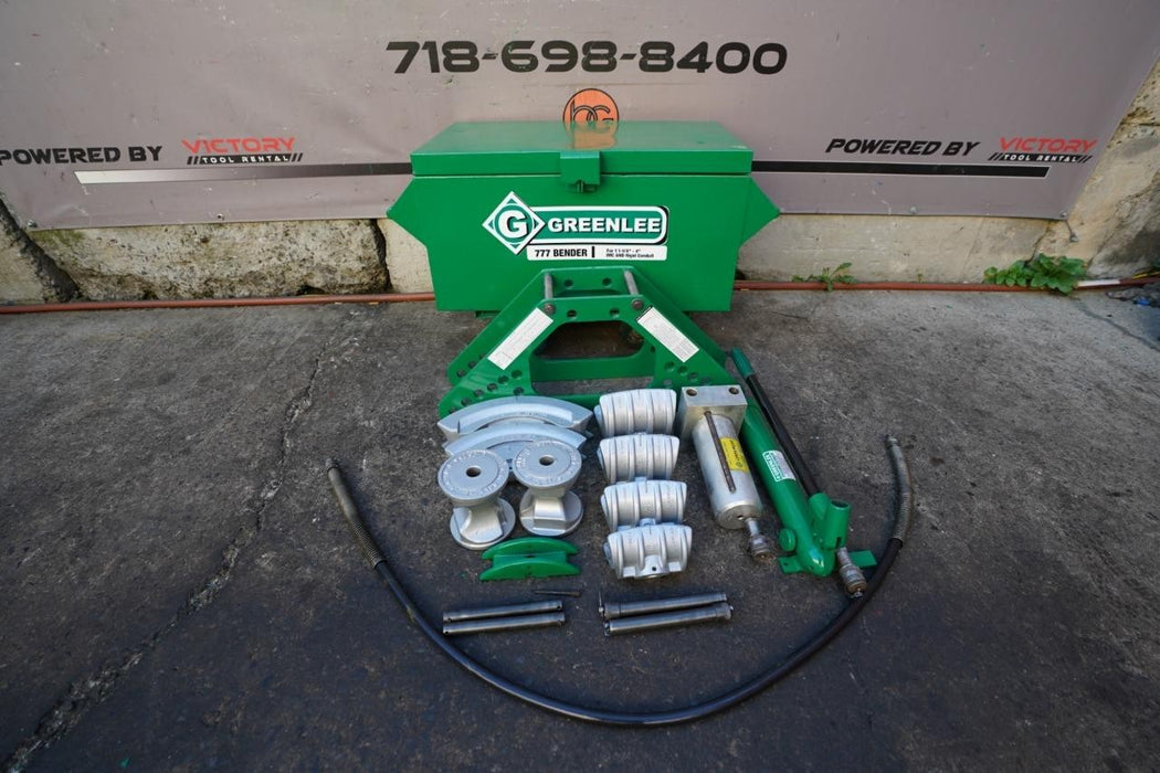 Greenlee 777 1/4 to 4 inch Rigid Hydraulic Pipe Conduit Bender Works Great bgg1
