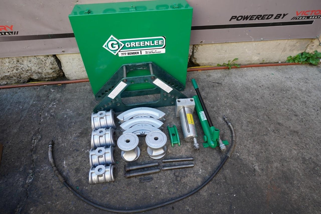 Greenlee 777 1/4 to 4 inch Rigid Hydraulic Pipe Conduit Bender Works Great bgg#2