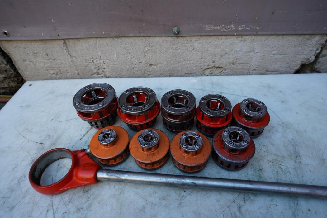 Ridgid 12-R Die Set Pipe Threader Treading Machine 1/8 to 2 inch Great Shape #4
