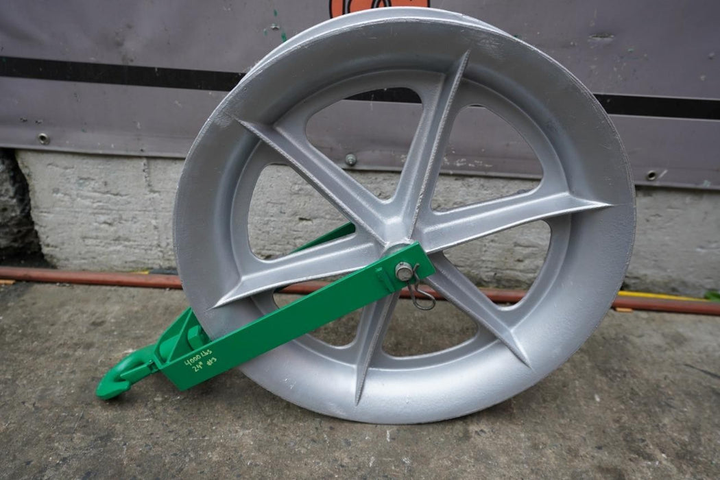 Greenlee 24 inch Sheave   for Tugger Puller.  Nice Shape.  #3