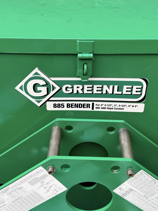 Greenlee 885 Hydraulic Pipe Bender 1-1/4”- 5 Rigid IMC, 960 Pump *New Seals* BG3