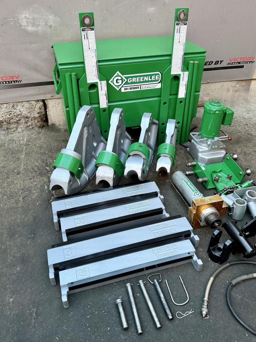 Greenlee 881 Hydraulic Pipe Bender 2.5”-4” Rigid IMC EMT 960 Pump & 1813 Table