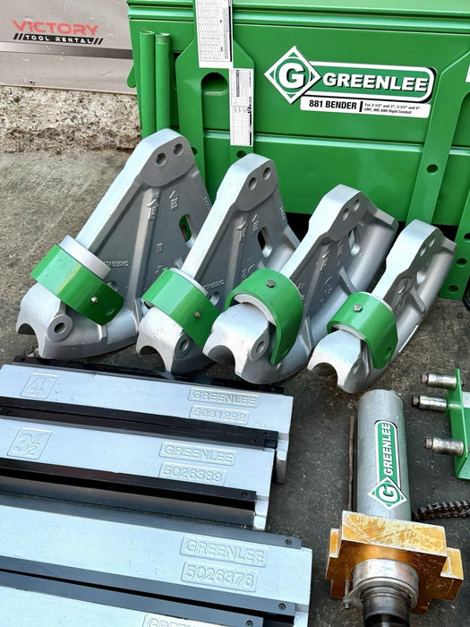 Greenlee 881 Hydraulic Pipe Bender 2.5”-4” Rigid IMC EMT 960 Pump & 1813 Table