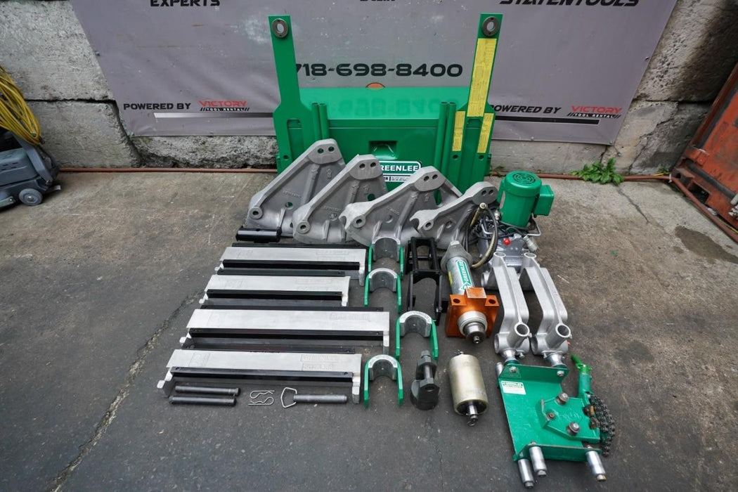 Greenlee 881 2 1/2 to 4 inch EMT IMC Rigid Conduit Pipe Bender with 1802 Table bg3