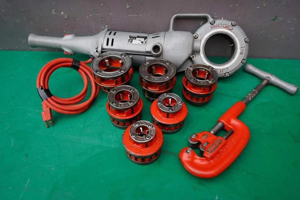 Ridgid 700 Pipe Threader Threading Machine & 12R Die Set 1/2 to 2" inch. NICE. bfg