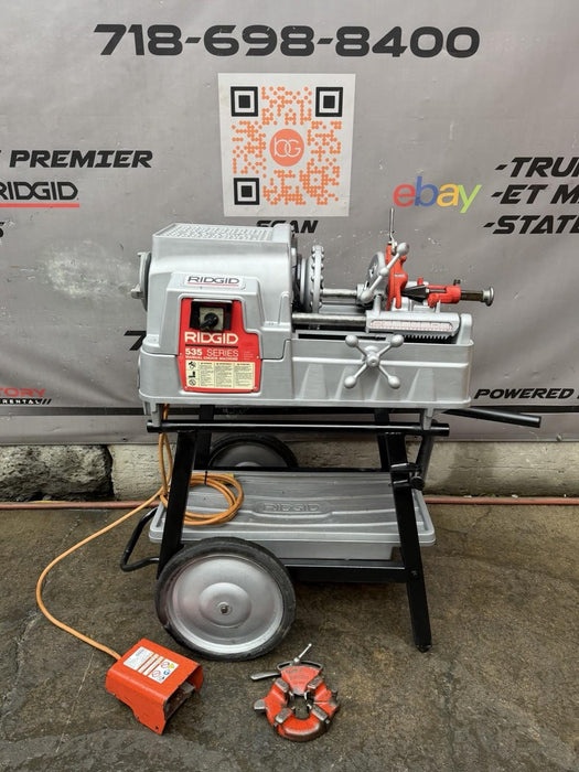 Refurbish Ridgid 535 V3 Pipe Threader 1/2"-2" Threading Machine 811A Dies Cart