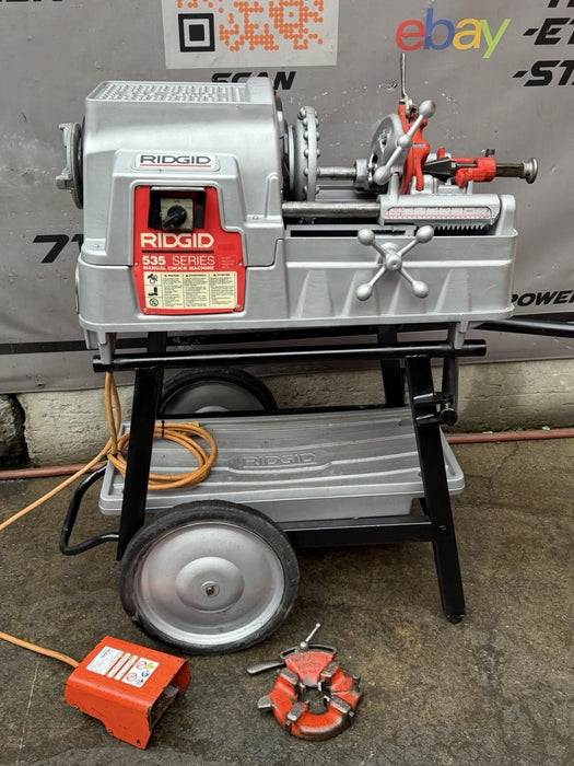 Refurbish Ridgid 535 V3 Pipe Threader 1/2"-2" Threading Machine 811A Dies Cart