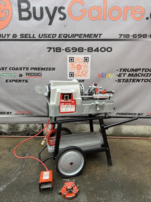 Ridgid 535 V3 Pipe Threader 1/2"-2" Threading Machine 811A Dies Cart Excellent!!