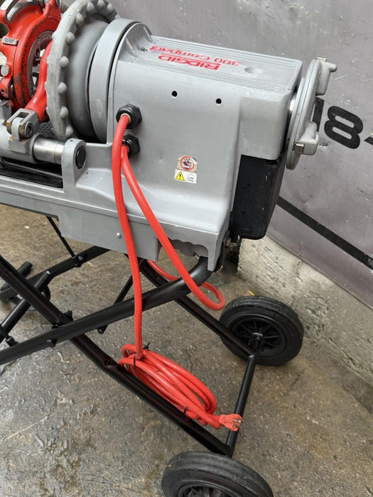 Ridgid 300 Compact Pipe Threader, Rolling Cart, (2) 811a 1/2 - 2" Dies 1224, 535