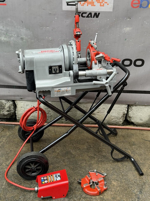 Ridgid 300 Compact Pipe Threader, Rolling Cart, (2) 811a 1/2 - 2" Dies 1224, 535