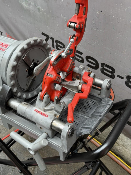 Ridgid 300 Compact Pipe Threader, Rolling Cart, (2) 811a 1/2 - 2" Dies 1224, 535