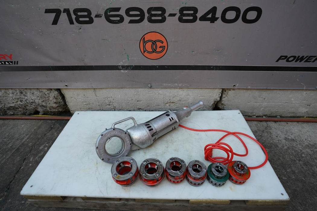 Ridgid 700 Pipe Threader Threading Machine & 12R Die Set 1/2 to 2" inch NICE. #1