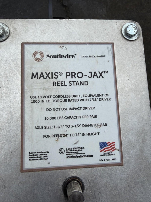 Southwire MPJ-02 Maxis PRO-JAX 10,000 lb Portable Reel Stand Set Pair #2