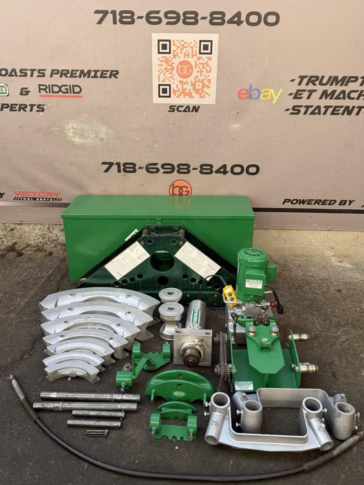 Greenlee 885 Hydraulic Bender 1-1/2 to 5" Rigid Pipe 1802 Table, Pump, Warranty!