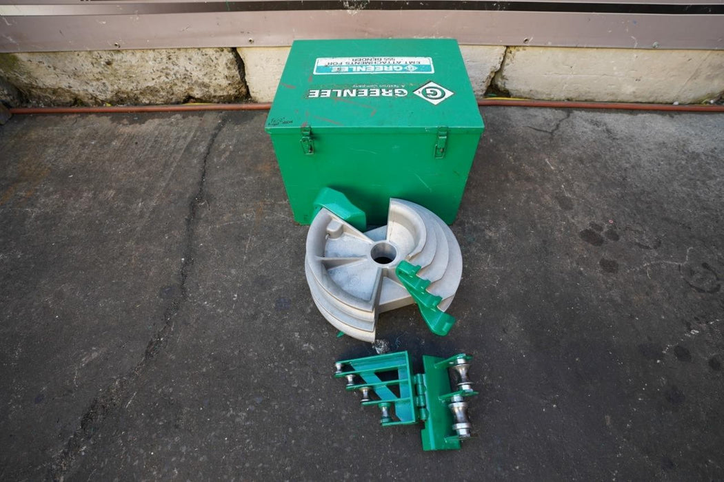 Greenlee 555 Bender Rigid Shoe and Roller Support 1/2 to 2 inch Mint Condition.