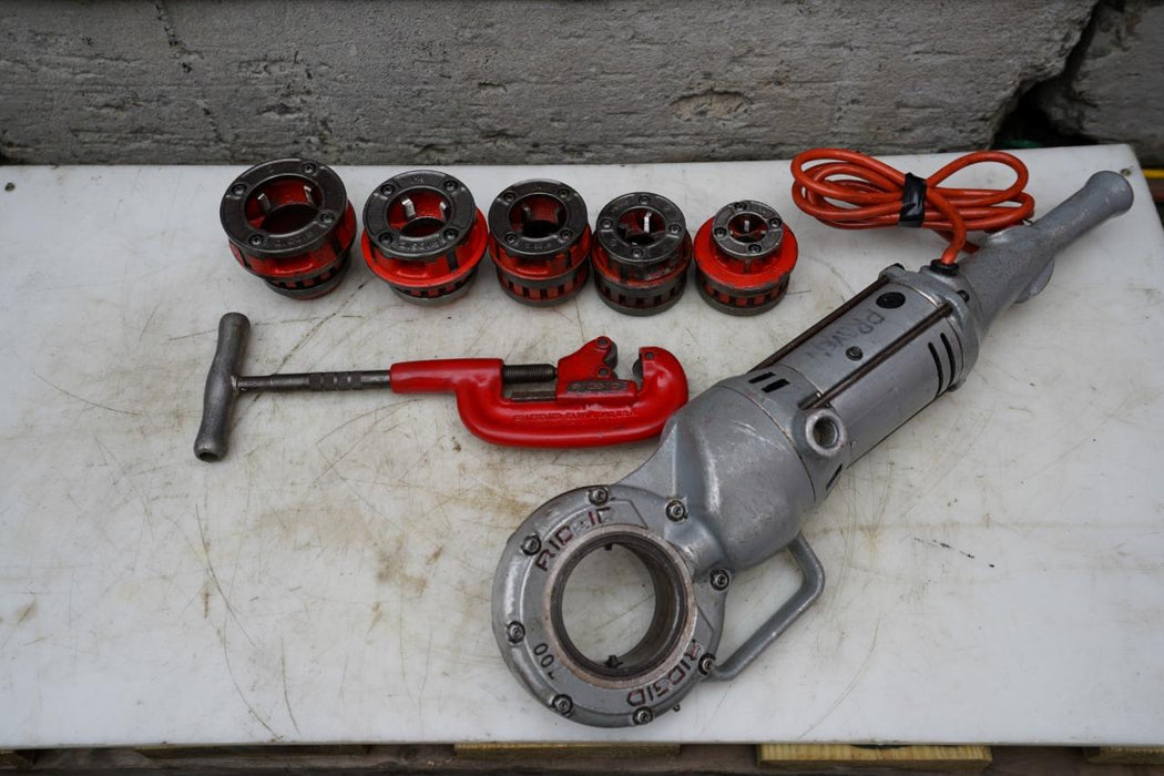 Ridgid 700 Pipe Threader Threading Machine &12R Die Set 3/4 to 2" inch NICE.