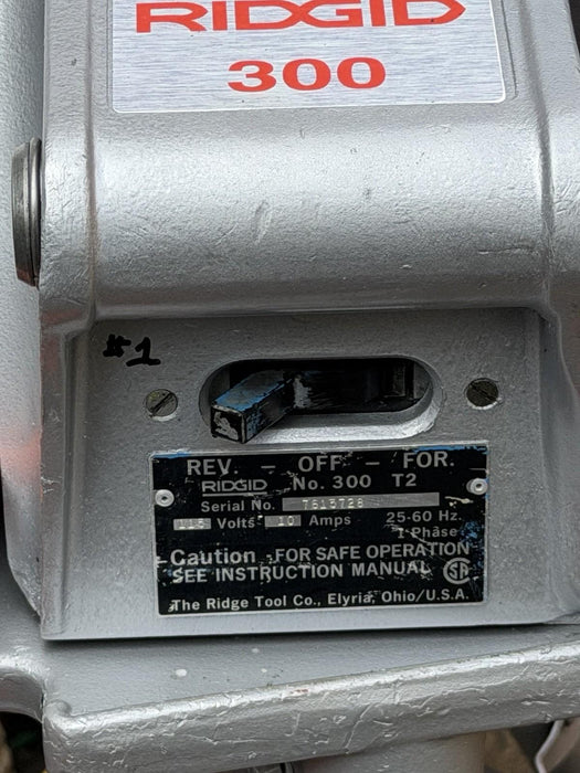 RIDGID 15682 Pipe Threading Machine Model 300 T2 + Carriage , 811 Die, Oiler #1