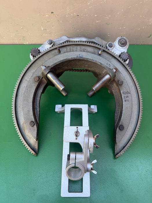 Mathey Dearman 1SA Saddle Pipe Cutting & Beveler Machine 3"-8", Bridge & Dogs #4