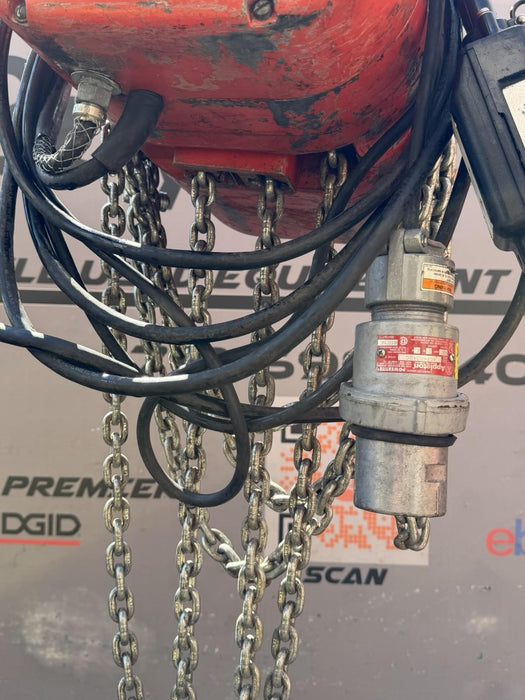 CM LODESTAR 2 TON ELECTRIC CHAIN HOIST 240v / 480v 3 Phase, 25’ Chain Length