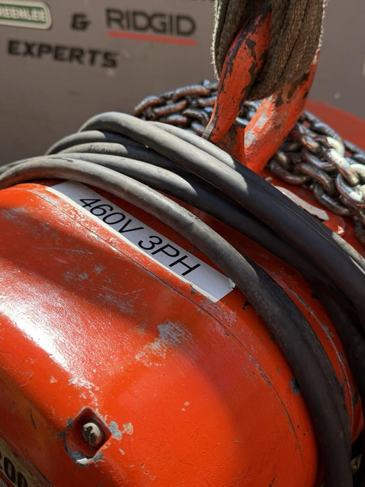 CM LODESTAR 2 TON ELECTRIC CHAIN HOIST 240v / 480v 3 Phase, 25’ Chain Length