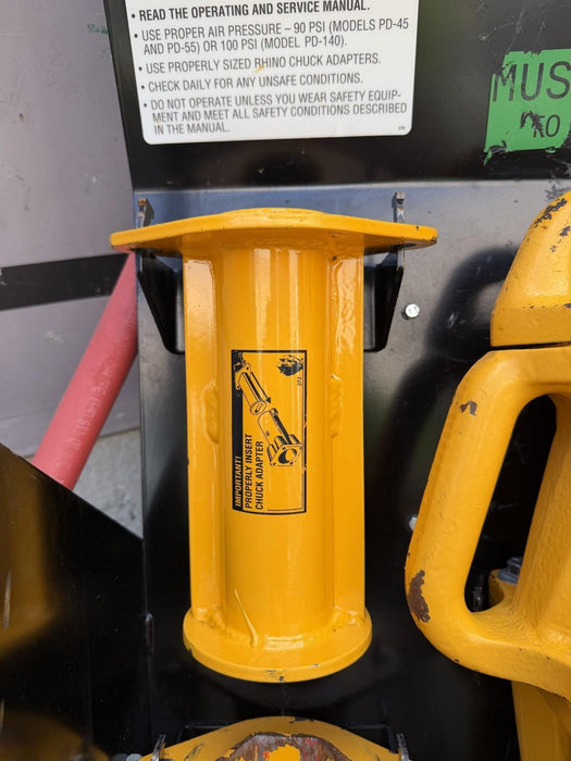 Rhino PD-55 Air Pneumatic Post Driver Pounder Hammer Great Working Condition