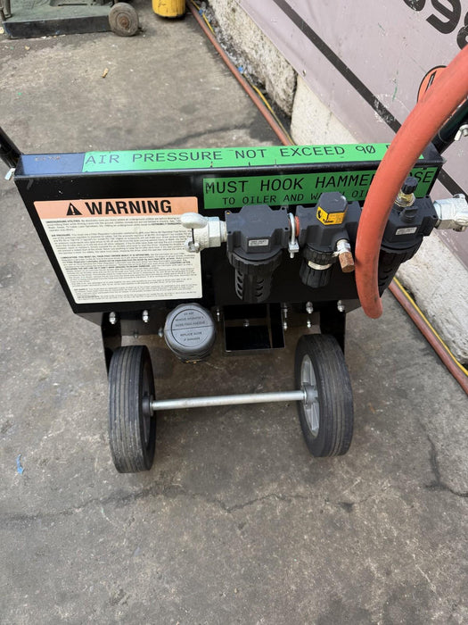 Rhino PD-55 Air Pneumatic Post Driver Pounder Hammer Great Working Condition